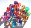 25 8mm Faceted Tri Tone AB Mix Firepolish Beads